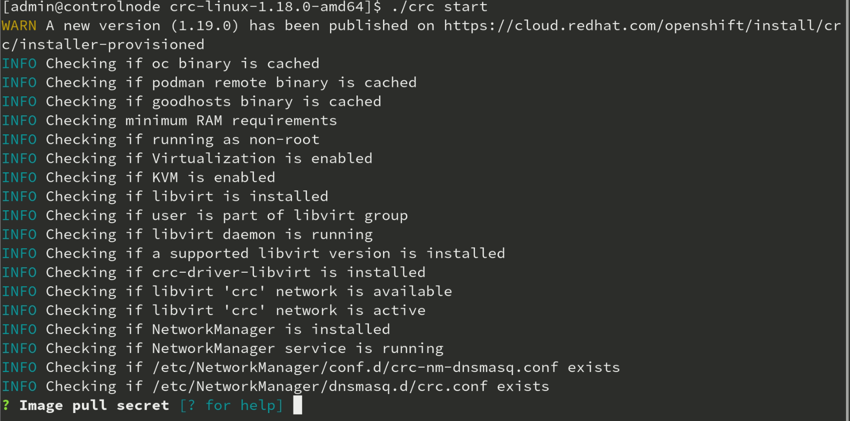 crc-start-image-pull-secret