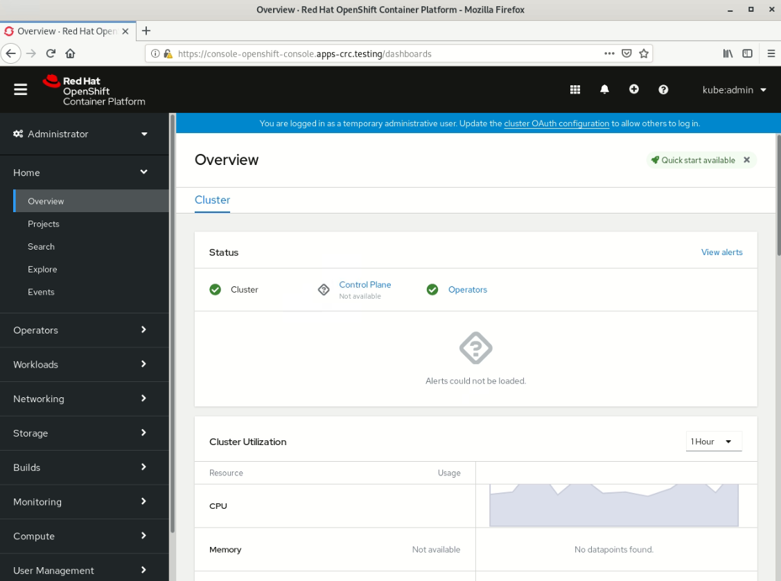 kube admin dashboard